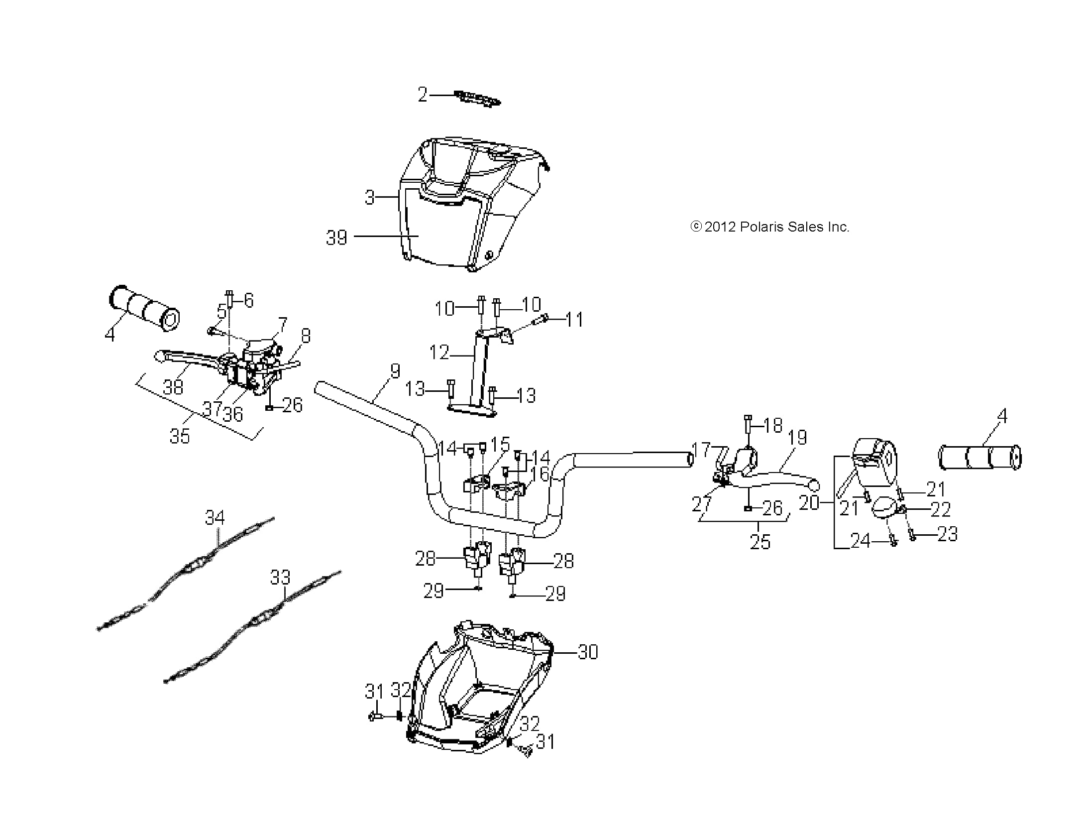 Amazon.com: Polaris ATV Lever Assembly, Right, Genuine OEM Part  