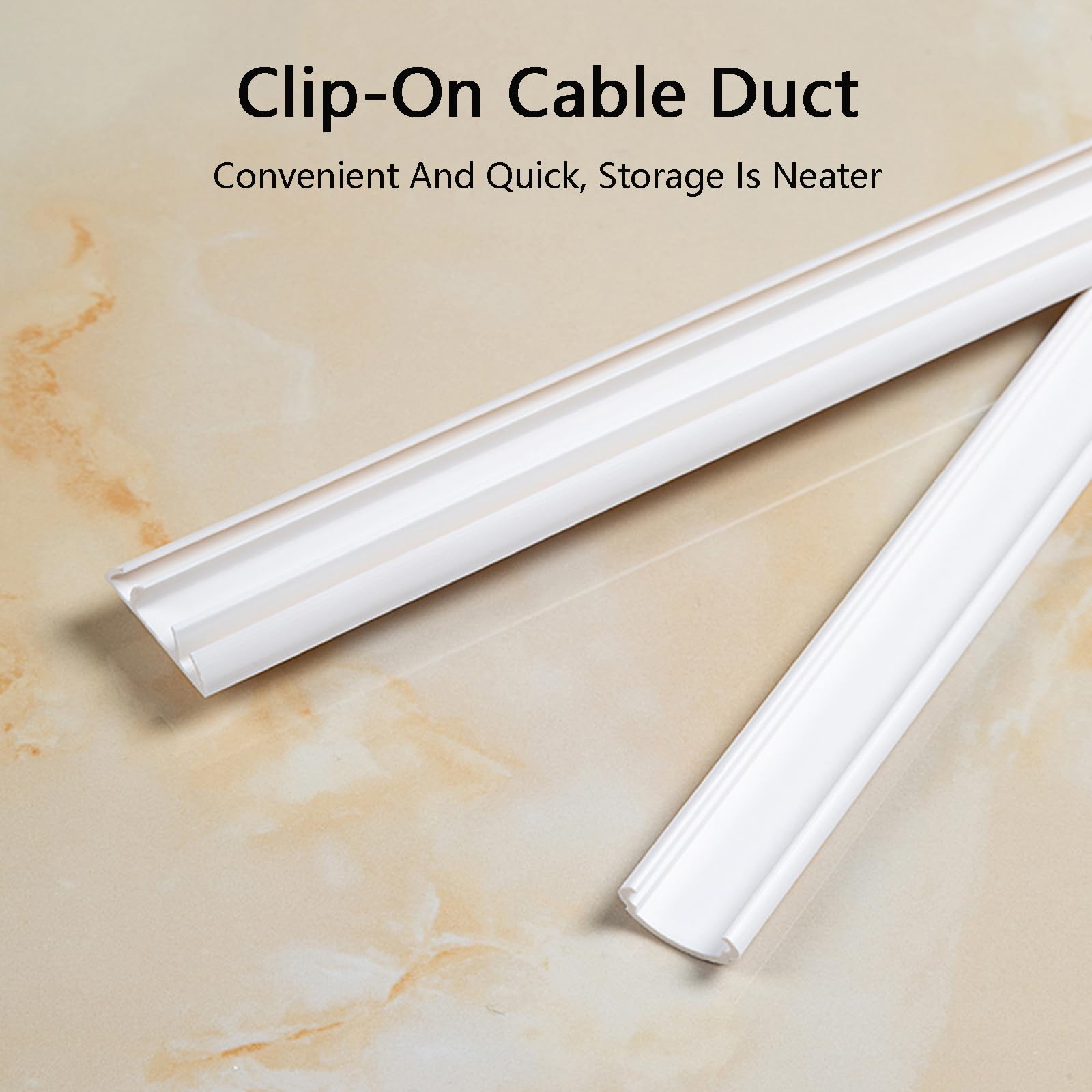 Goulotte Passe-CâBles,Goulotte Passe Cable Sol,Cache-CâBle De Sol,Demi-Rond Goulottes De CâBles,Cache-CâBle Auto-AdhéSif,Goulotte Passe Cable en PVC,Matériau PVC,pour TV