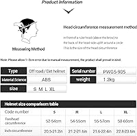 Vista 6 de ZXMOTO Off-Road Helmets, Helmets for Adults Motorcycle, Motocross Helmet DOT, Youth Dirt Bike Helmet, Detachable Helmet with Vents, Motorcycle