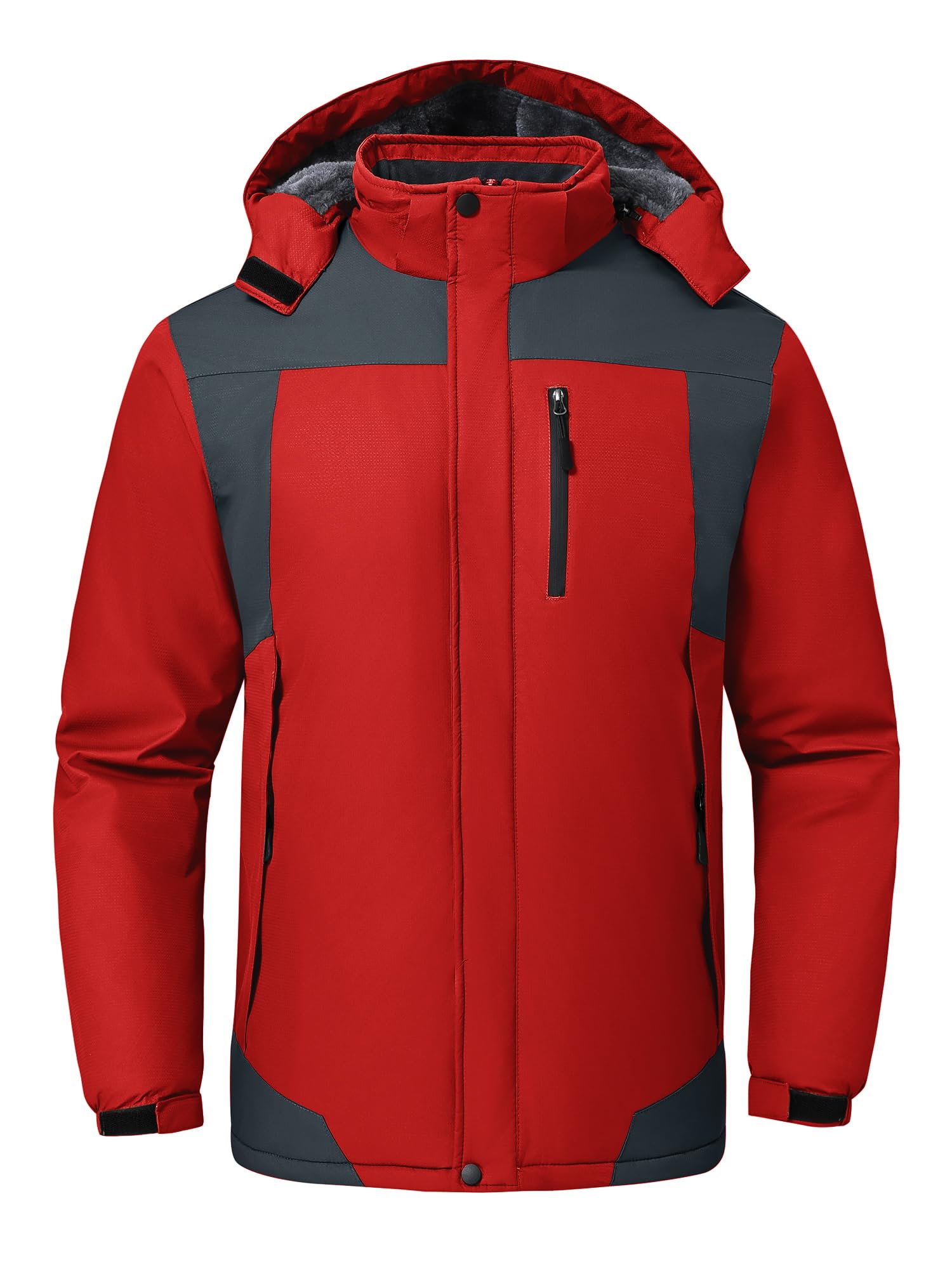 GAXIDES Men’s Skiing Jacket Waterproof windproof Rain Jackets with Hood