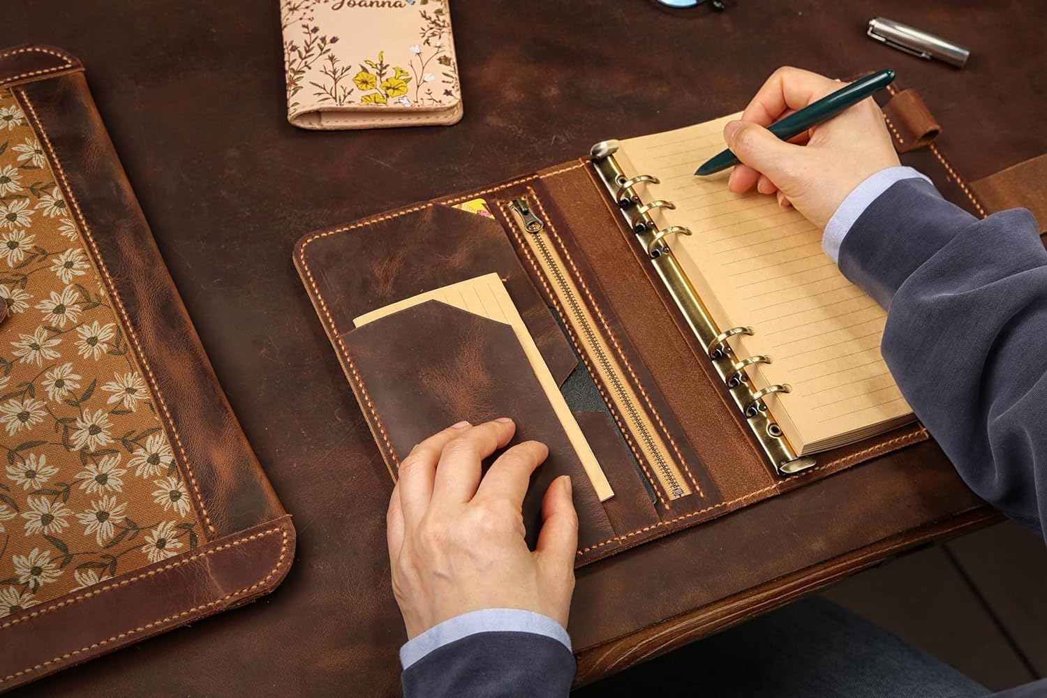 048 ダブルリング手帳 ハンドメイド 本革 レザー M6システム手帳 048 ダブルリング手帳 ハンドメイド 本革 レザー M6システム手帳