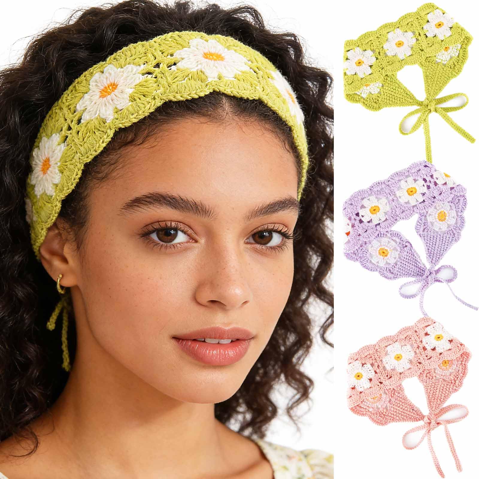 パーツ hippie Amazon.com : Acenail Boho Headbands Crochet Hair Bandanas Floral