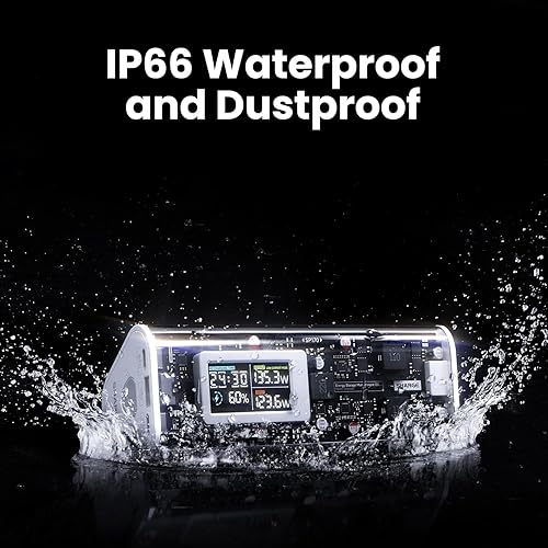 Miniatura 4 de SHARGE EK 170 Power Bank, 170 W Total 24,000mAh Cargador portátil de alta capacidad con pantalla inteligente, IP66 140W PD3.1 Batería para portátil