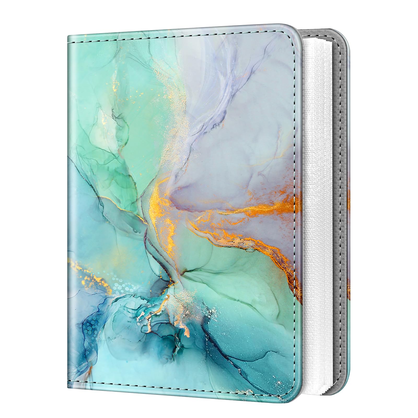 Fintie Instax Mini Photo Album for 2x3-Inch Film - 104 Pockets Small Albums for Fujifilm Instax Mini 12/11/99/40/7+/EVO/LiPlay/Link 3-2-1 Instant Camera/Polaroid Hi-Print Printer, Emerald Marble-picture-38