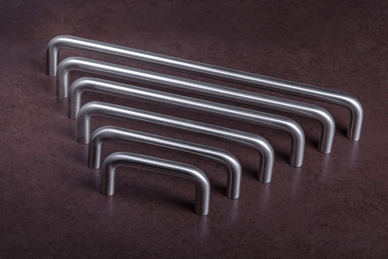 Gedotec Armario de cocina arco de cocina de acero inoxidable - 320 mm para puertas de armario - GEOS | mango de cajón cepillado mate con tornillos - 10 pieza