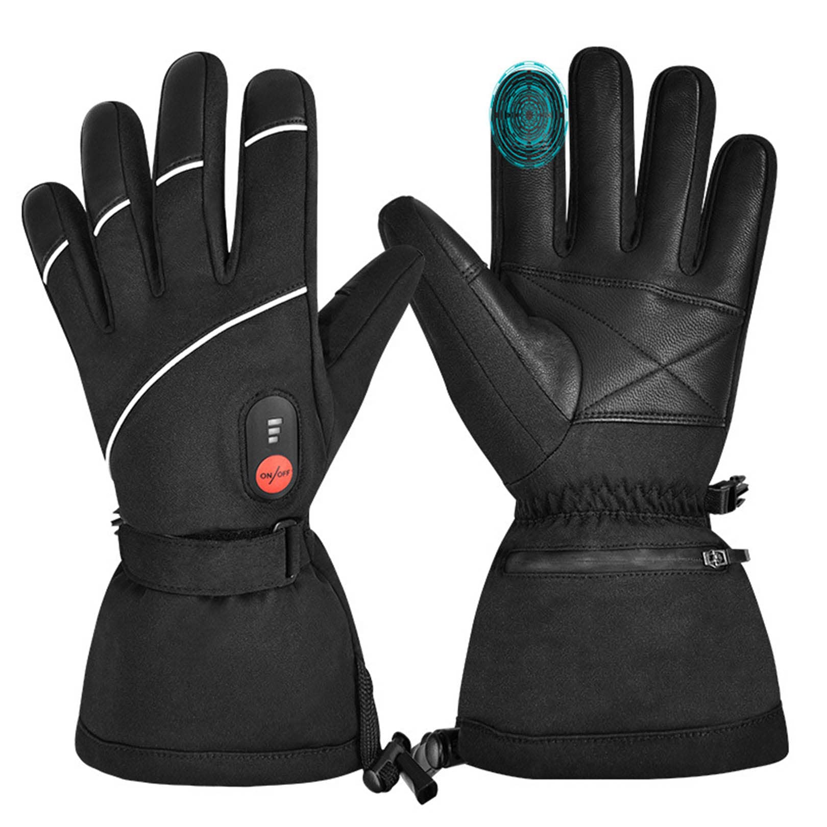 Guantes calefactables eléctricos recargables con batería portátil para moto y ciclismo unisex