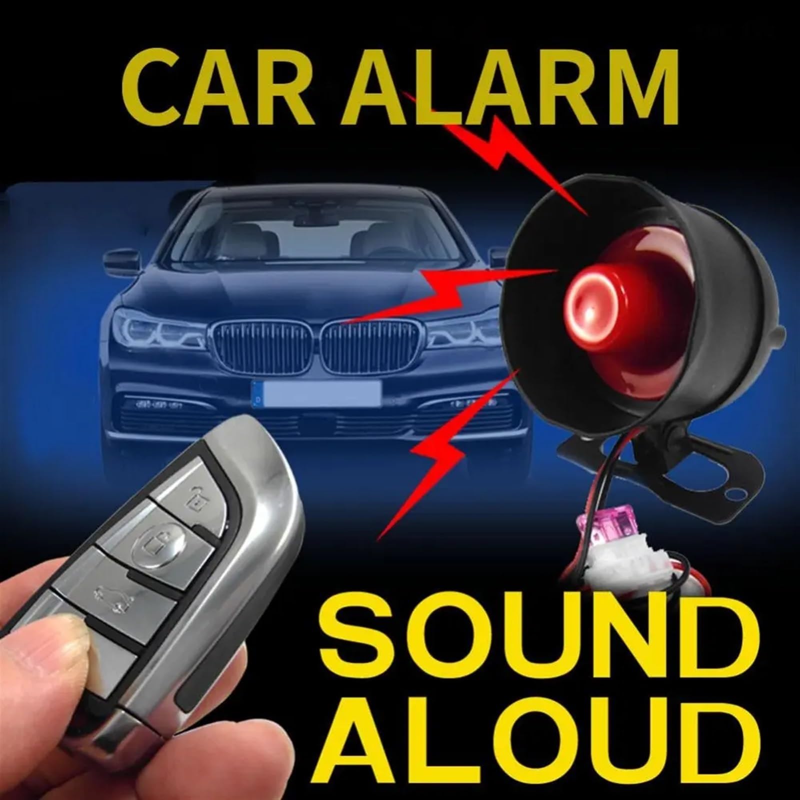 Système antivol de Voiture à Vibrations universelles, Dispositif d'alarme Automatique, Accessoire Protection sécurité Automobile Installation Facile et Large compatibilité