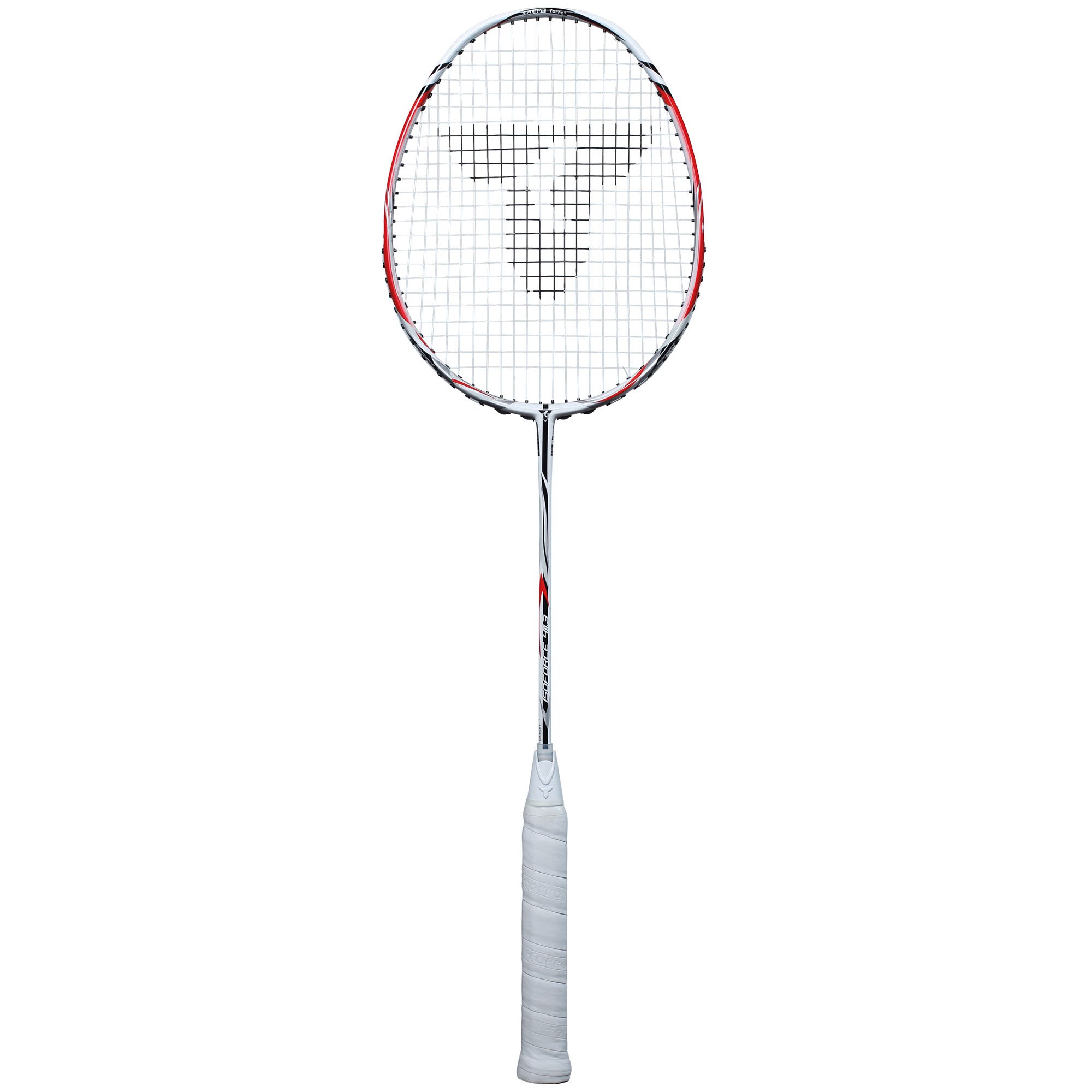 Talbot Torro Badminton Schläger Isoforce 411.3 Lite, Weiß/Silber/Rot, M, 439514