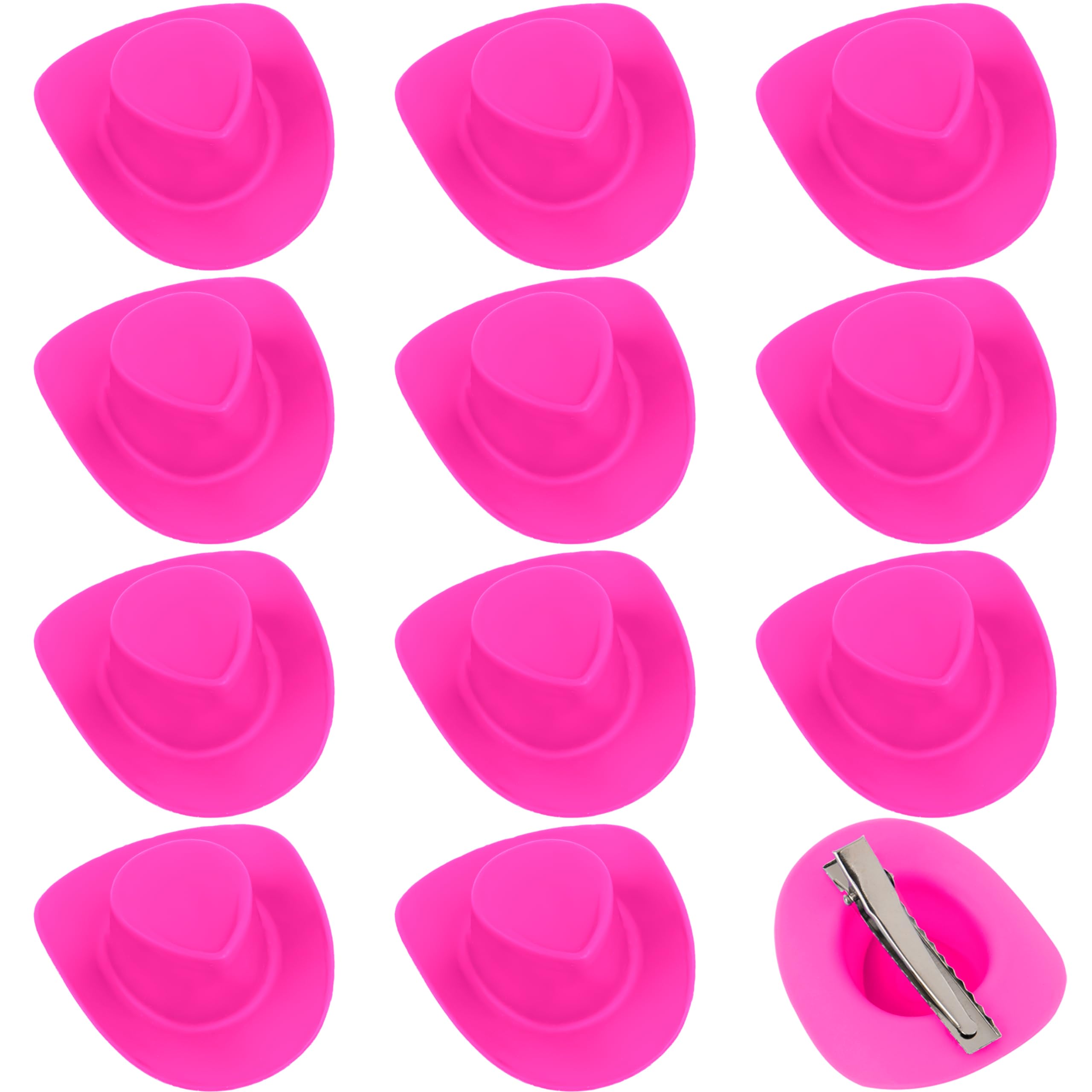 Framendino, Mini Cowboy Hat Clip Plastic Cute Hat Clip for DIY Decoration