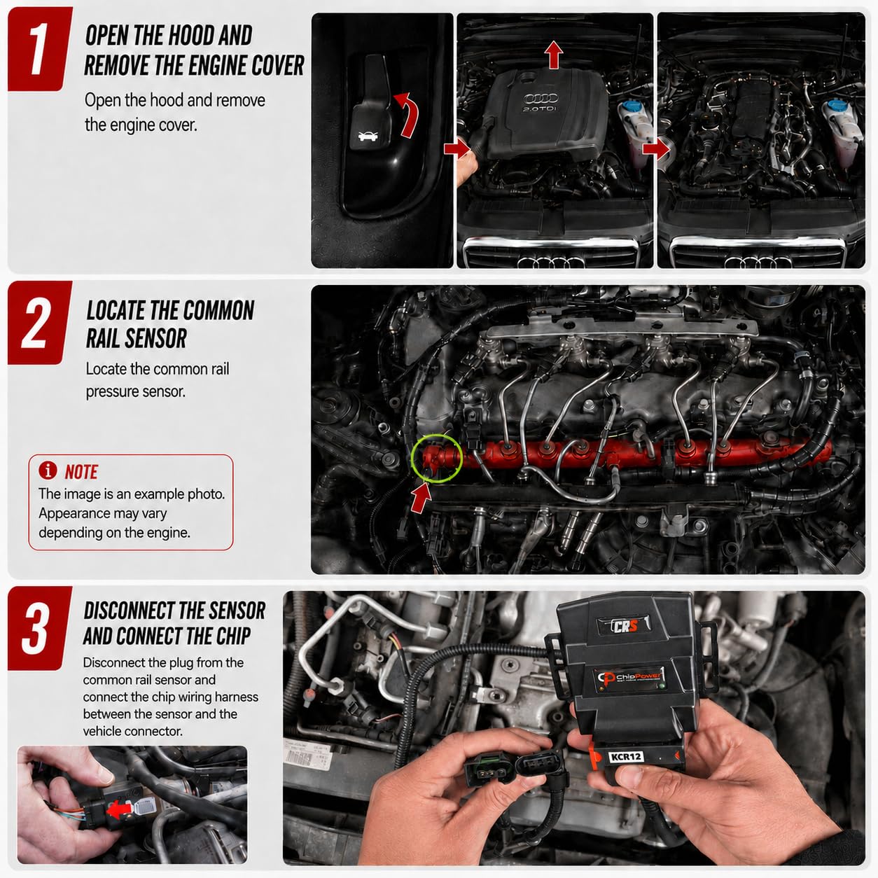 Chip de Potencia CRS para Tipo (356) 1.3 D 1.6 D 2015-2020 Caja Potencia | Hasta un 30% más de potencia para Fiat Diésel Instalación sencilla sin herramienta sin modificar ECU Guía QR Plug&Play