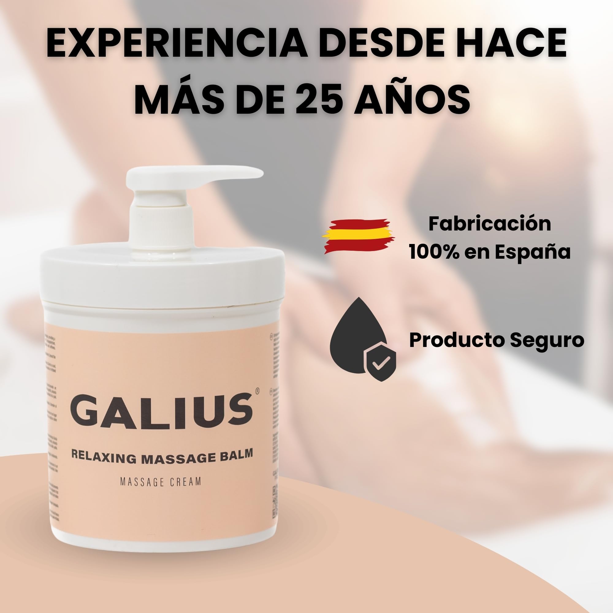 GALIUS - Bálsamo Relajante para Masaje con Ingredientes Naturales - Hidratación Profunda para Fisioterapia y Masajes Relajantes - Ideal para Todo Tipo de Masajes - 1kg