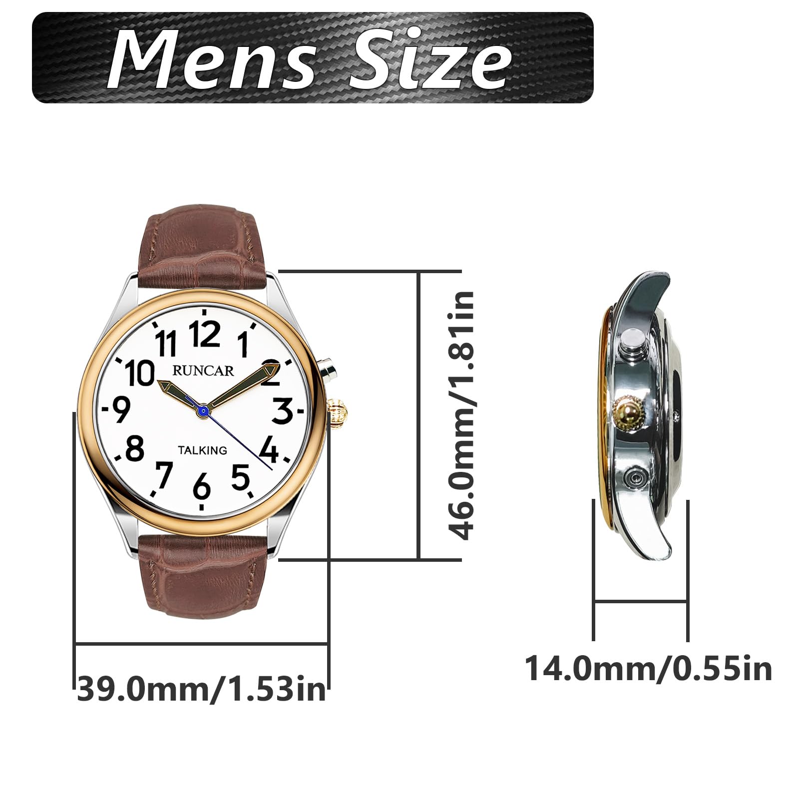 Reloj parlante en inglés americano que habla con hora clara y fuerte, fecha y hora de alarma, reloj parlante grande y claro para hombres mayores, personas con discapacidad visual o ciegas