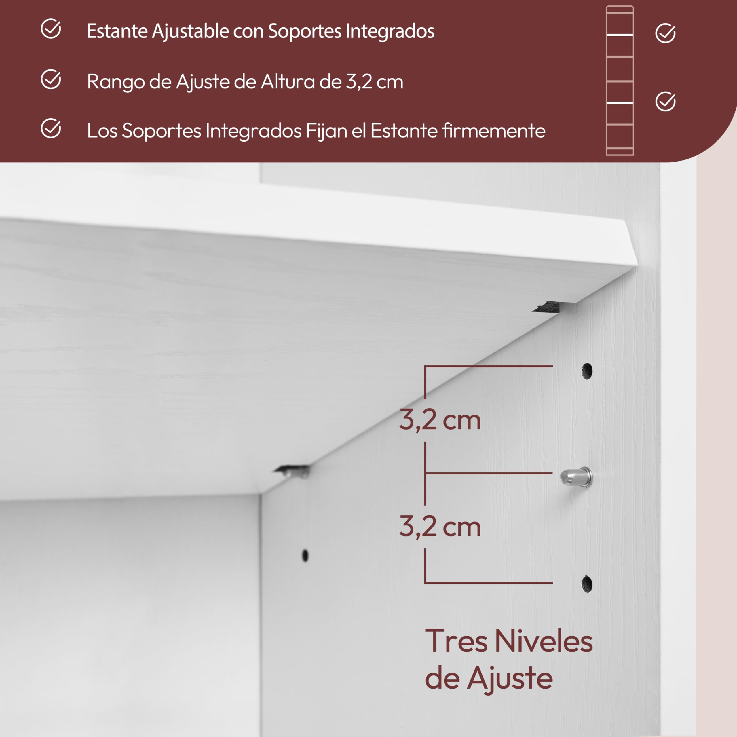 Yaheetech 7 Niveles Estantería de Madera para Libros, 30x24x183 cm, Librería con Estantes Ajustables para Salón, Dormitorio y Oficina, Blanco