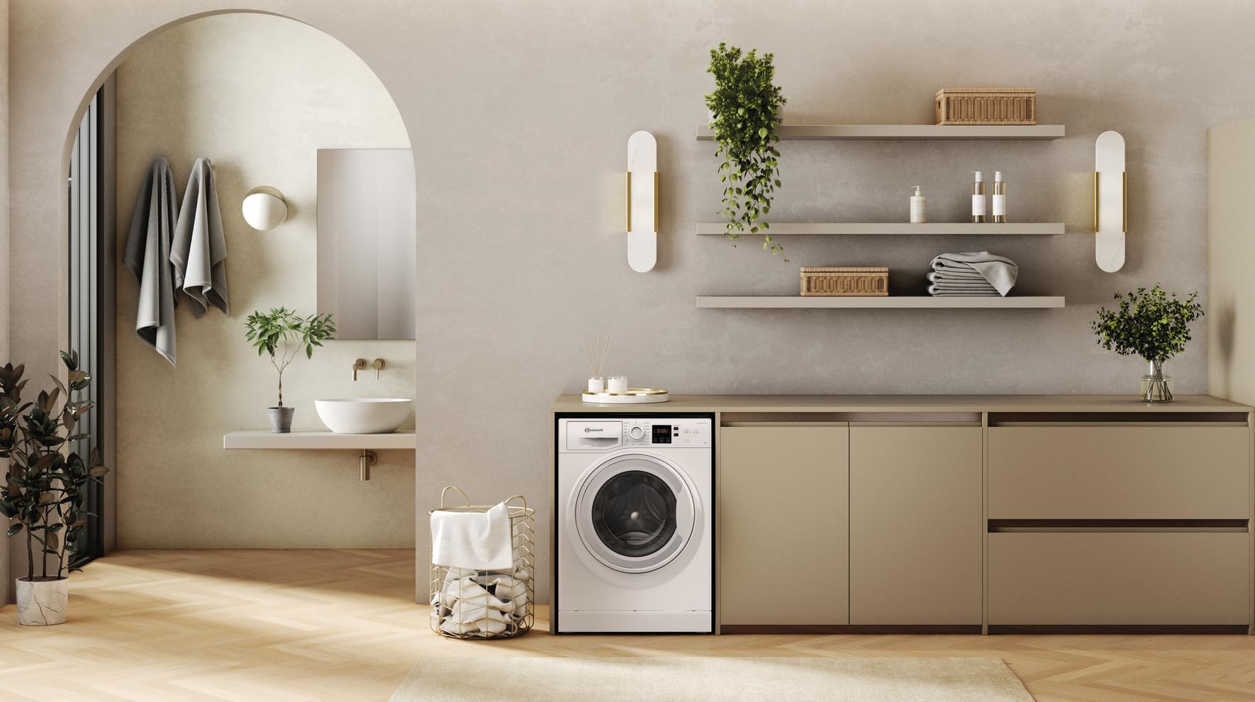 Bauknecht BW 719 A Machine à laver à chargement frontal / 7 kg/Classe d'efficacité énergétique A/Enlèvement puissant des taches/Court 45 / Clean Plus/Court 30 / Anti-allergie Plus/Quantité
