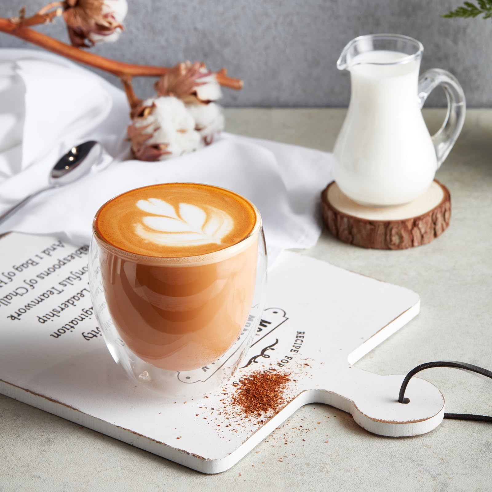 6 Tasses à Expresso Double Paroi 80 Ml - Verre Borosilicate Transparent Pour Café, Thé, Latte...