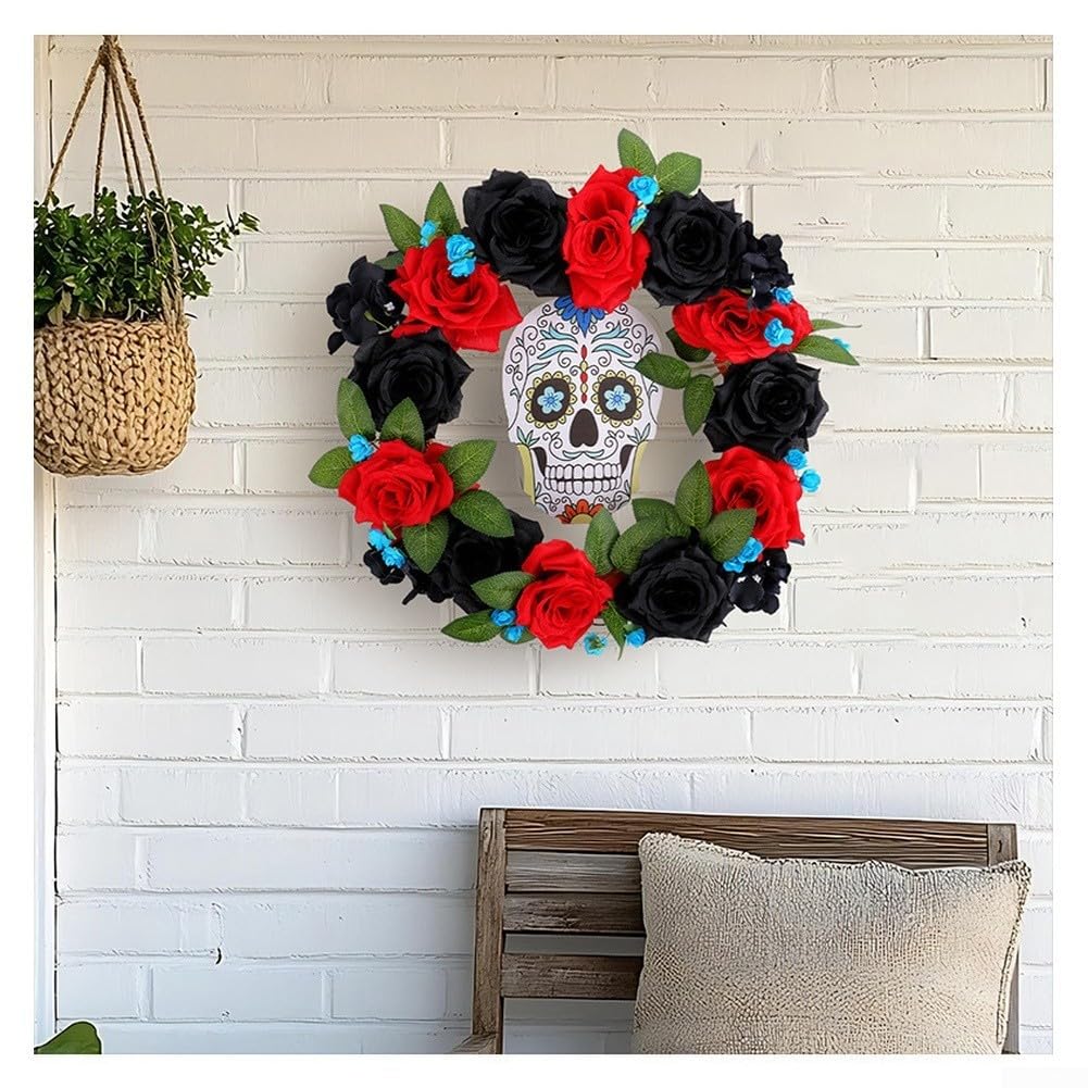 para corona Vid Natural con Calavera para madera Halloween México