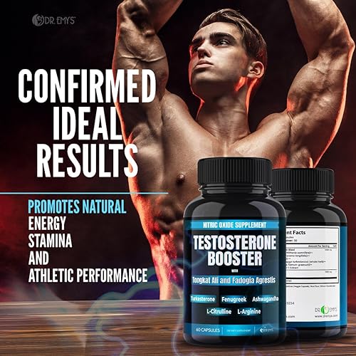 Miniatura 8 de Dr. Emy's Tongkat Ali Fadogia Agrestis Suplemento de óxido nítrico Ashwagandha para hombres con L Arginina Citrulina Fenogreco - Potenciador de