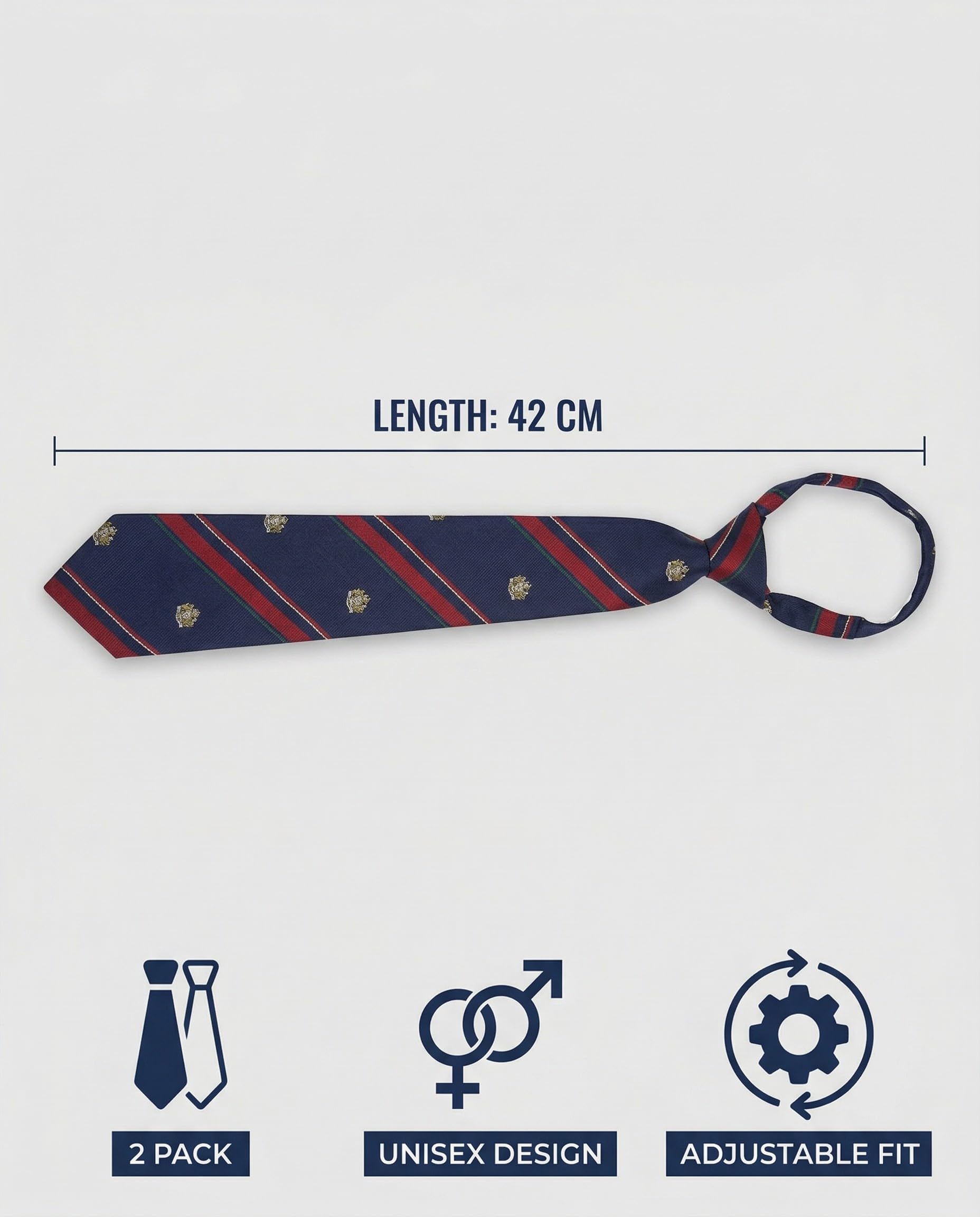 2 Corbata, Patrulla Clásica, Corbata Niño, Accesorios De Ropa, Adecuados Para Ceremonias, Actuaciones, Bodas (Rojo + Azul)