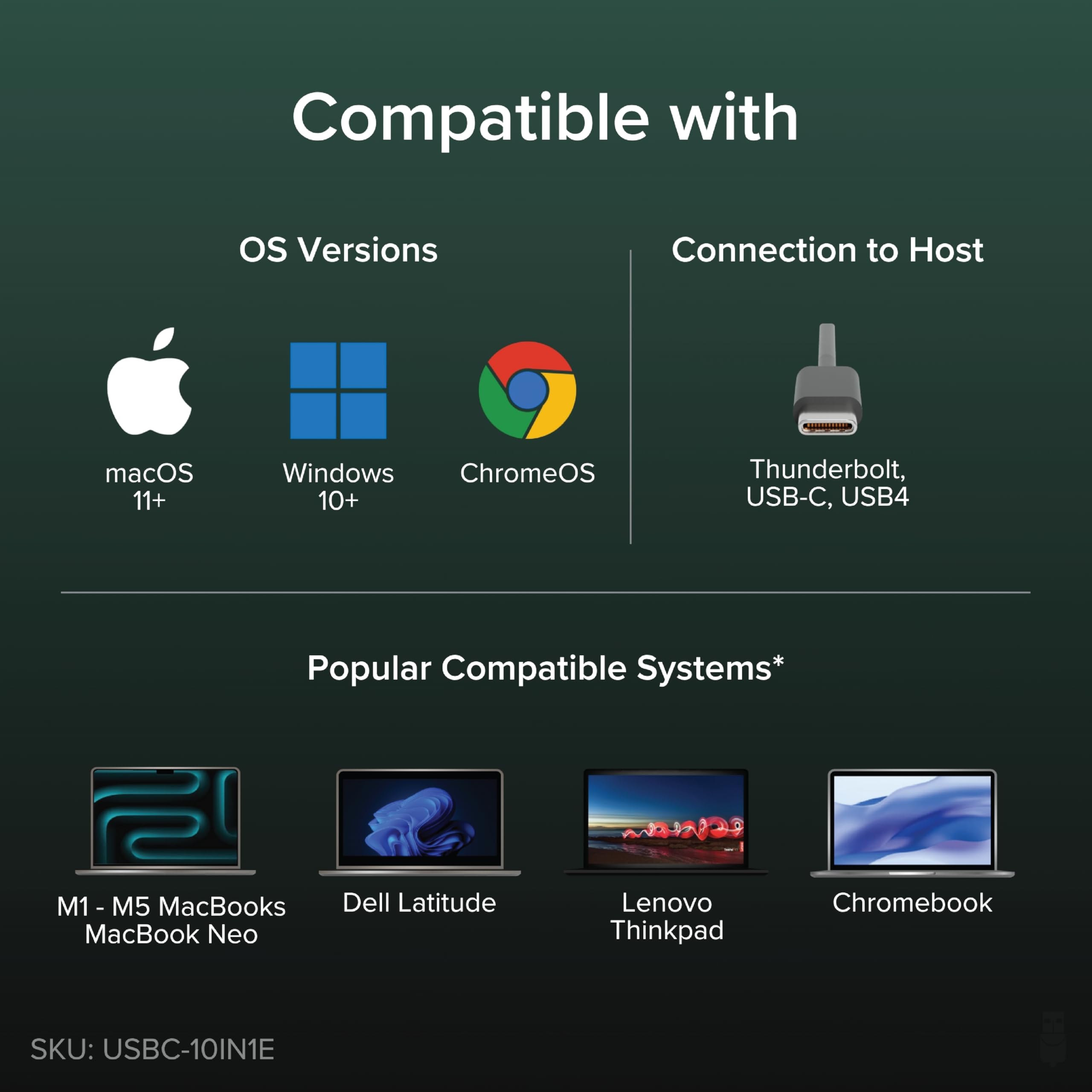 Plugable Hub USB C: adattatore multiporta 10-in-1 (8K/4K 144Hz HDMI 2.1, 2.5G Ethernet, ricarica 140W, dati 10Gbps) distribuzione IT senza driver per MacBook Pro/Air Windows Thunderbolt Chromebook