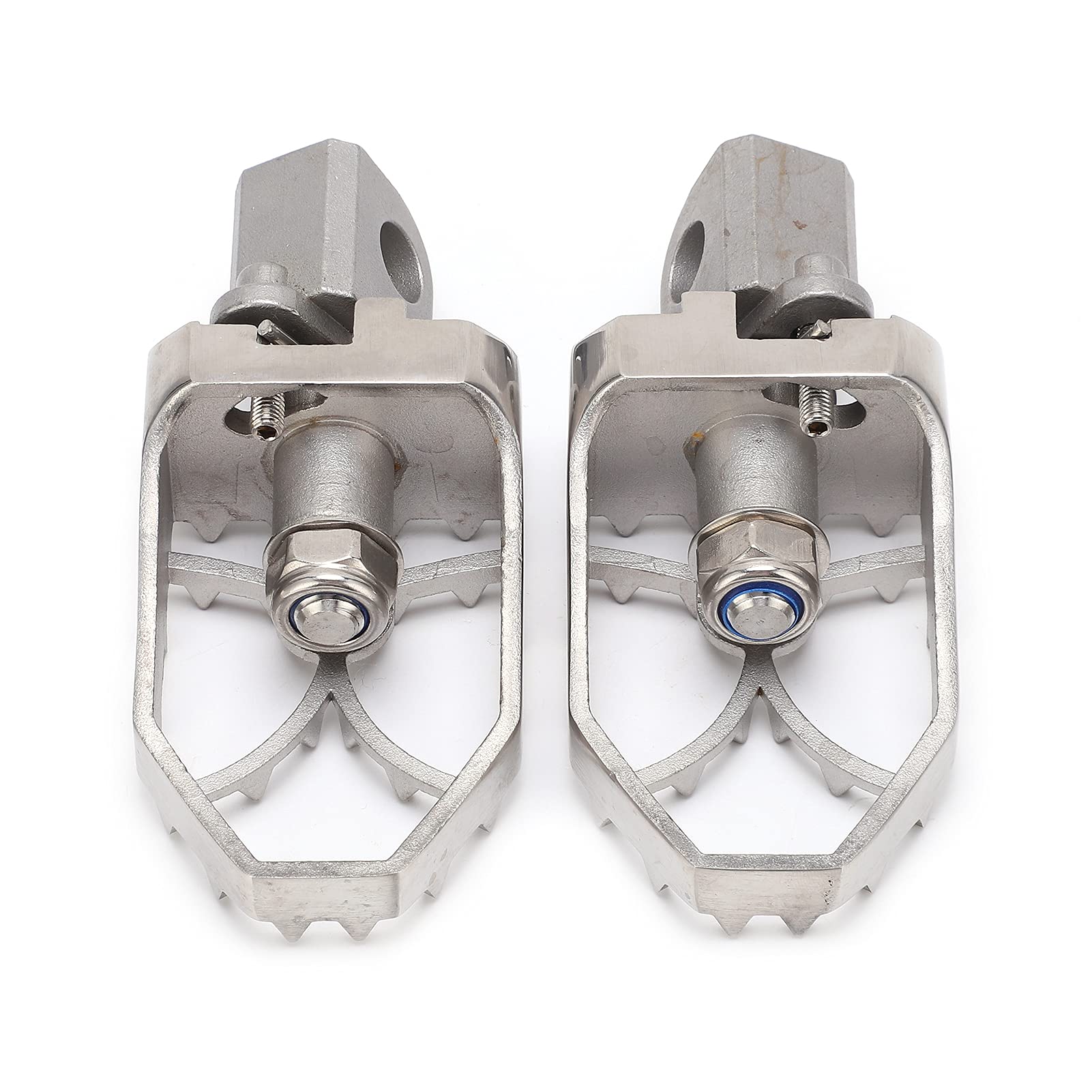 Generic Pedana per Moto Pedana Rotante in Acciaio Inossidabile 304 2 Pezzi Sostituzione Impugnatura con Denti Affilati Regolabili a 360 Gradi per Motociclisti 650 1000 X300