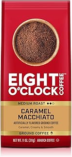 Eight O'Clock Coffee Caramel Macchiato, 11 Ounce (Pack of 1) Medium Roast 100% Arabica Ground Coffee, Caramel, Creamy, Smooth