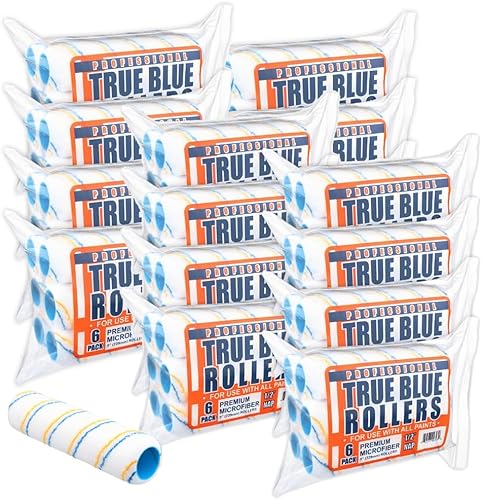 True Blue Cubiertas de rodillo de pintura profesional de 9 pulgadas, 9 pulgadas, mejor para todo tipo de superficies de pintura, paquete de repuesto