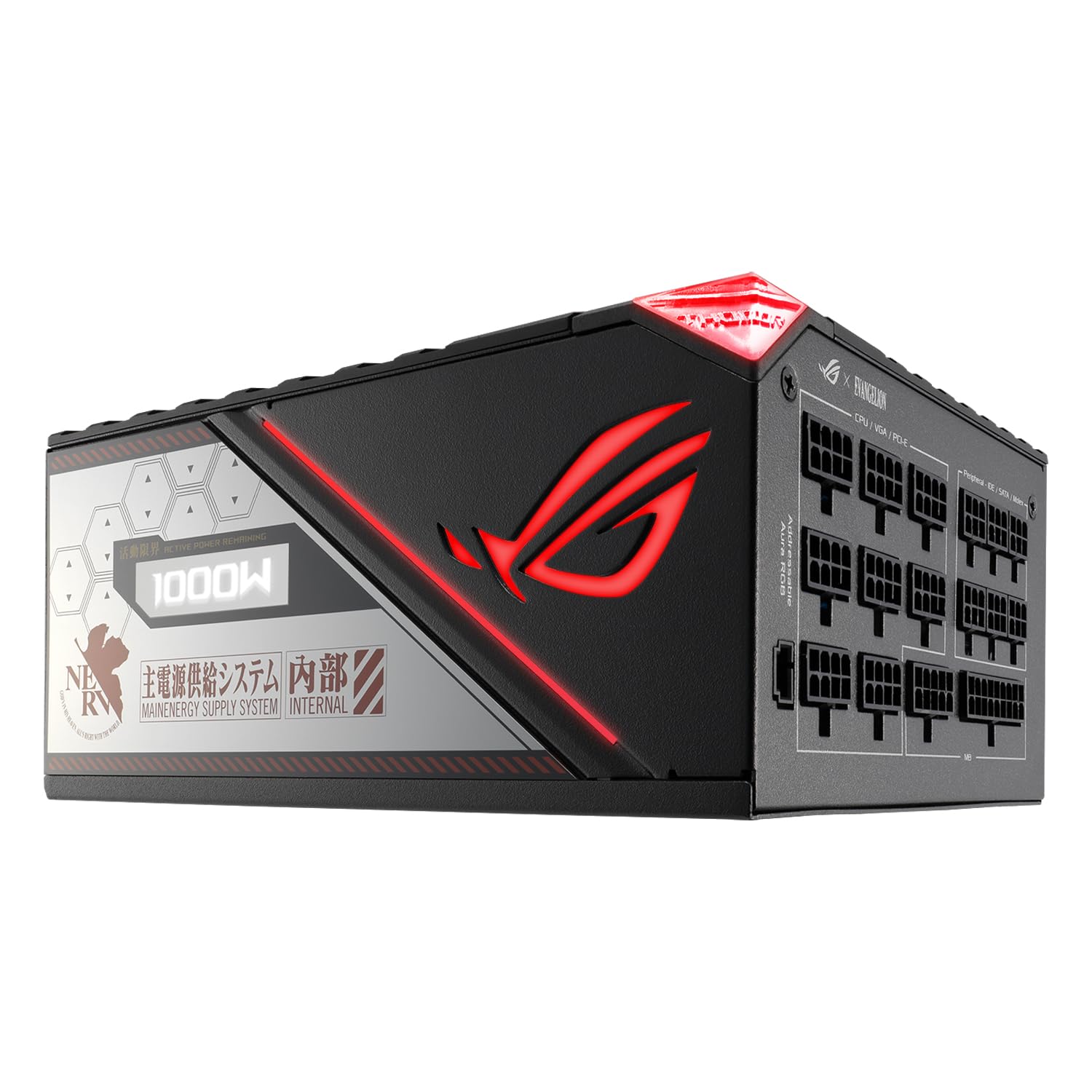 ASUS ROG Thor 1000W Platinum II Fuente de Alimentación Modular, 80+ Platinum, Certificado Lambda A++, Disipadores ROG, Ventilador PWM de 135 mm, Modo 0dB, Panel OLED, Cables con Funda, Aura Sync