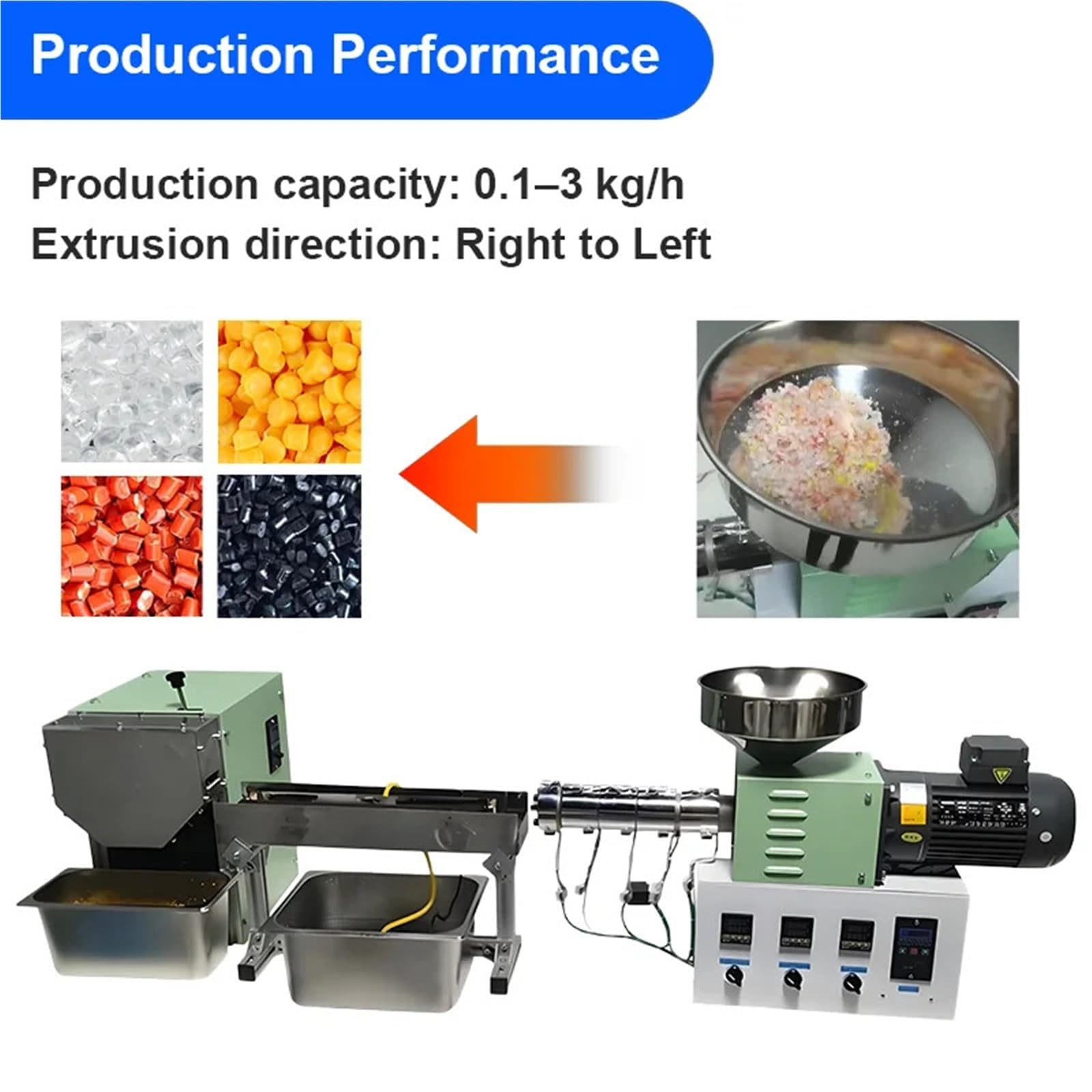 Compatible con granulador de microextrusión de laboratorio de escritorio, for fórmula de modificación de plástico y consumibles de impresión 3D(Only SJ15 Extruder)