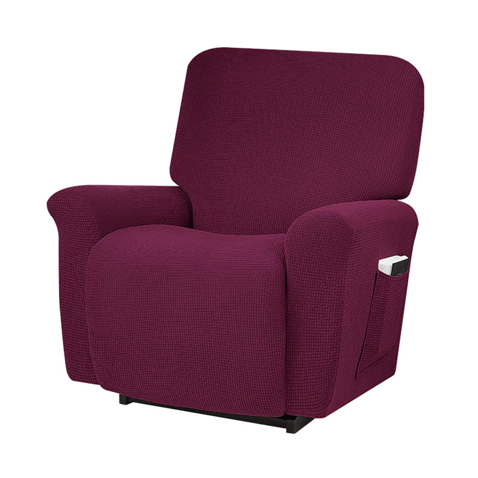 1Sitzer 4 Teiliger Jacquard-Stretch-Bezug für Liegesessel