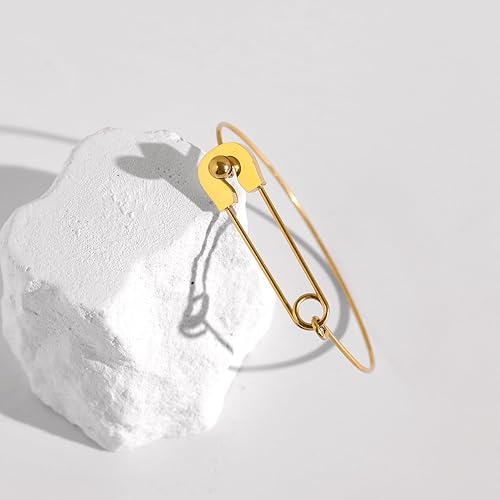 Miniatura 6 de AILUOR Pulsera de gancho de seguridad de moda, estilo vintage punk clásico simple amor pulsera joyería unisex