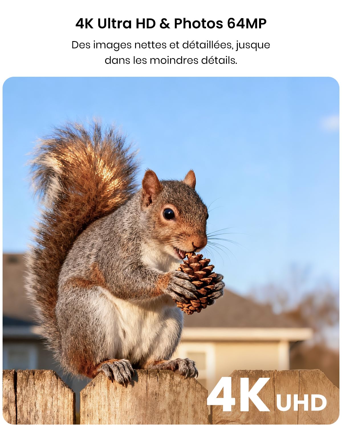 Misstech Caméra de Chasse Solaire 4K 64MP, Vision Nocturne, sans Abonnement | Déclenchement 0,1s, Vision Nocturne, IP66 Étanche, Stockage Local, Idéal pour Jardin, Ferme, Forêt et Observation de la Faune