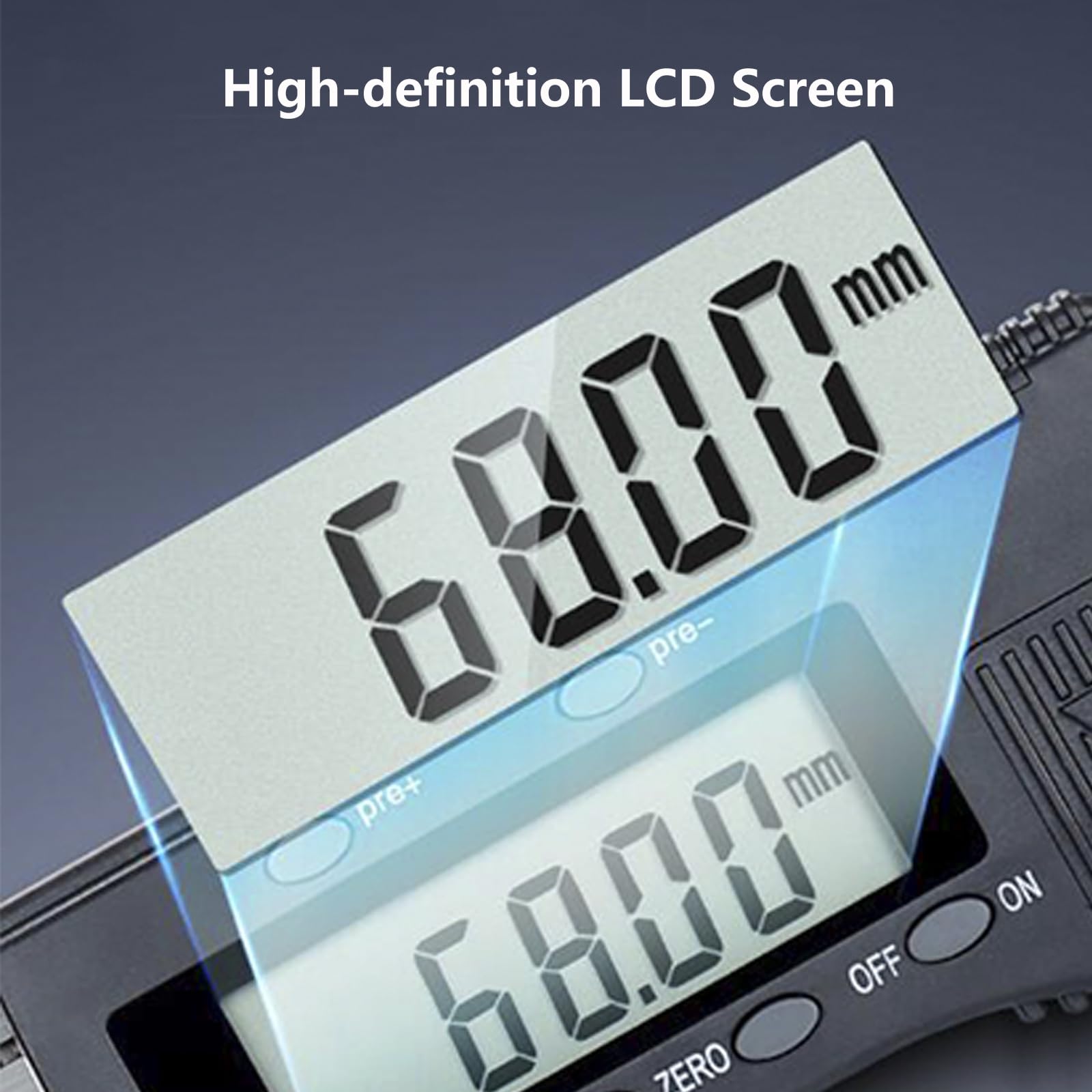 Calibre Digital 0-600mm/24" con Pantalla LCD,Pie de Rey Digital de Acero Inoxidable,Herramienta de Medición de Calibrador para Mediciones Externas Internas,Conversión de Pulgada/Métrica