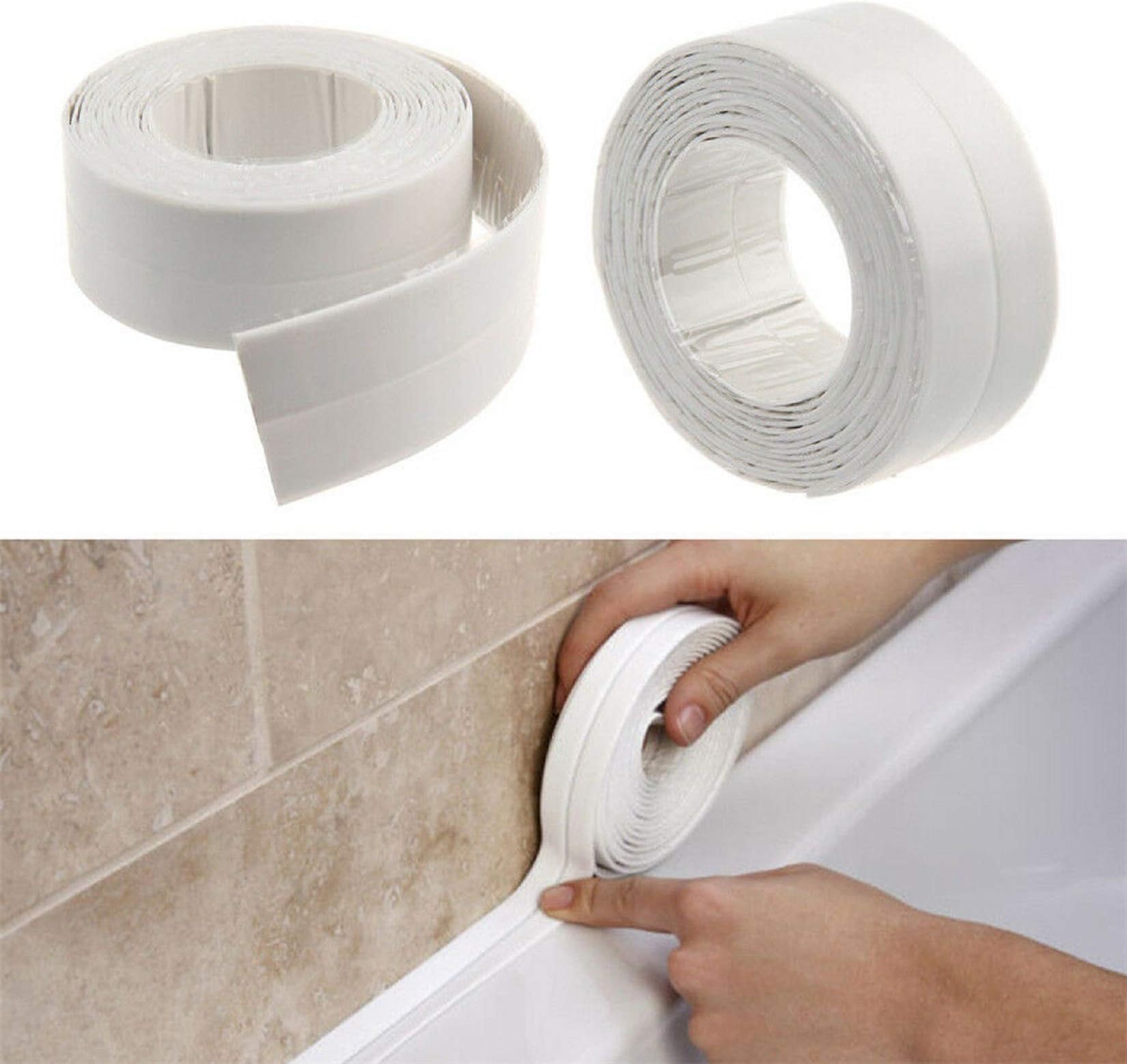 Kitchen Caulk Tape Sealant Strip, Shower Tray and Bath 5mtr Length Flexible Waterproof Seal