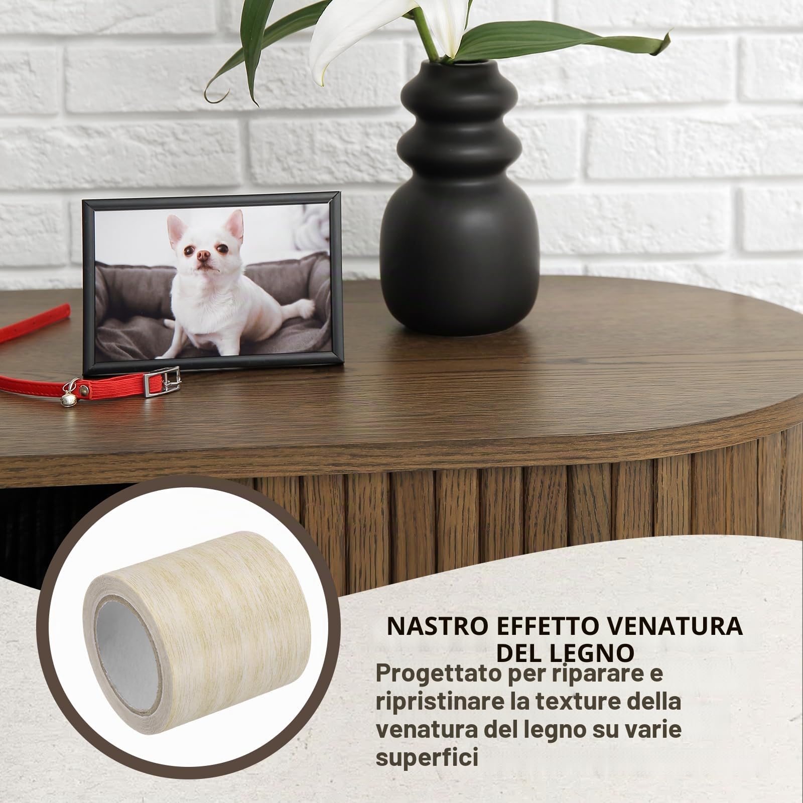 PATIKIL 2 Pezzi Pellicole Adesive Legno Autoadesivo 4,57M x 5,7cm Carta Adesiva per Mobili Legno Riparazione Pellicola Autoadesiva Effetto per Pavimenti Porte Armadi, Quercia Giallo Chiaro