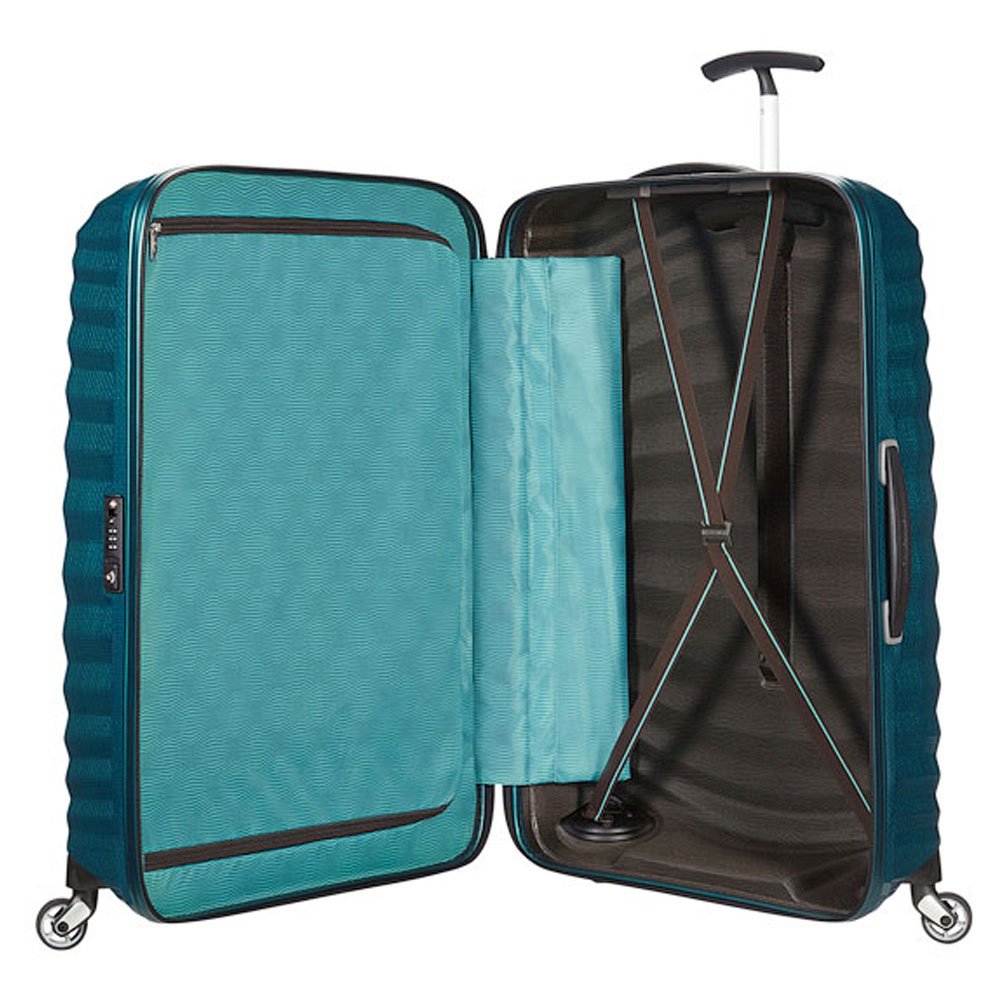 Samsonite Lite-Shock - Spinner L Maleta, 75 cm, 98.5 L, Azul (Petrol Blue)