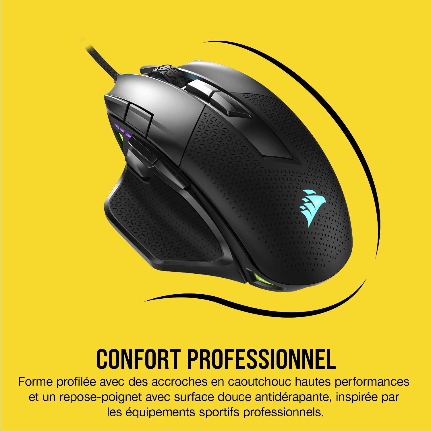 Corsair NIGHTSWORD RGB Souris de Jeu FPS/MOBA Filaire – Noir