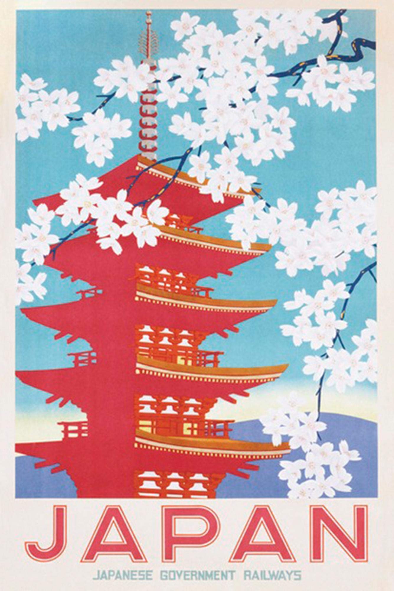 JAPAN POSTER Japanese Government Railways (61cm x 91,5cm)