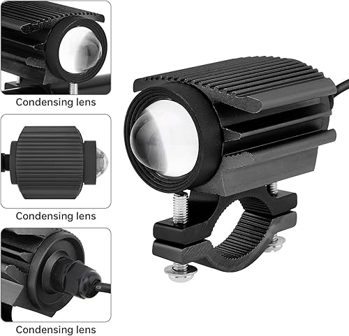 Miniatura 8 de Windance 2 unidades de faro LED para motocicleta, 32W, 4 modos, haz altobajo, amarilloblanco, 6500K, impermeable, foco auxiliar para tractor,
