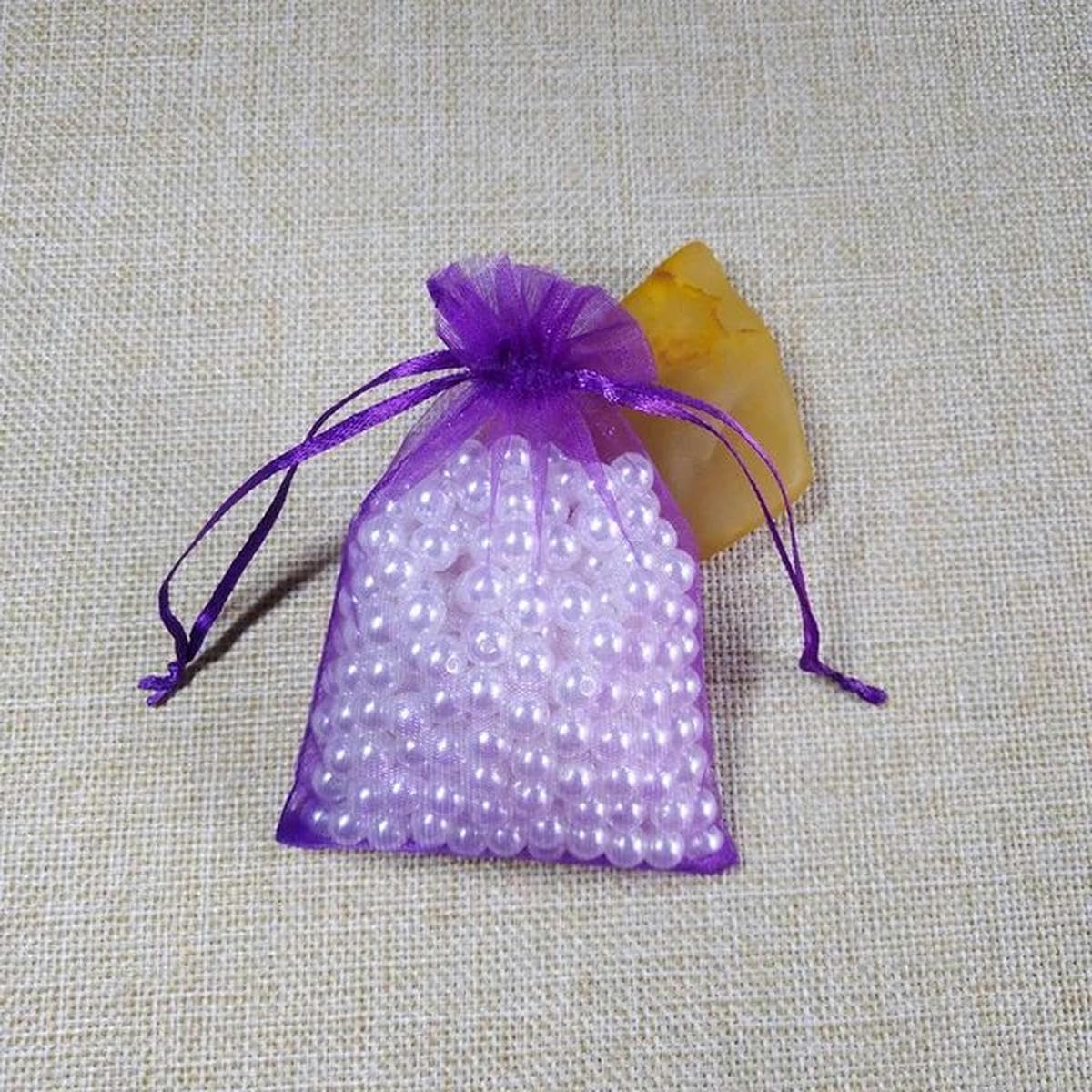 Sacs cadeaux Organza Pochettes à cordon pour bijou Sacs en Organza 7x9 9x12 10x15 13x18cm, 500 pièces/lot, emballage de mariage, sac cadeau, décoration de fête, sac à bijoux, pochettes en Organza(Dark