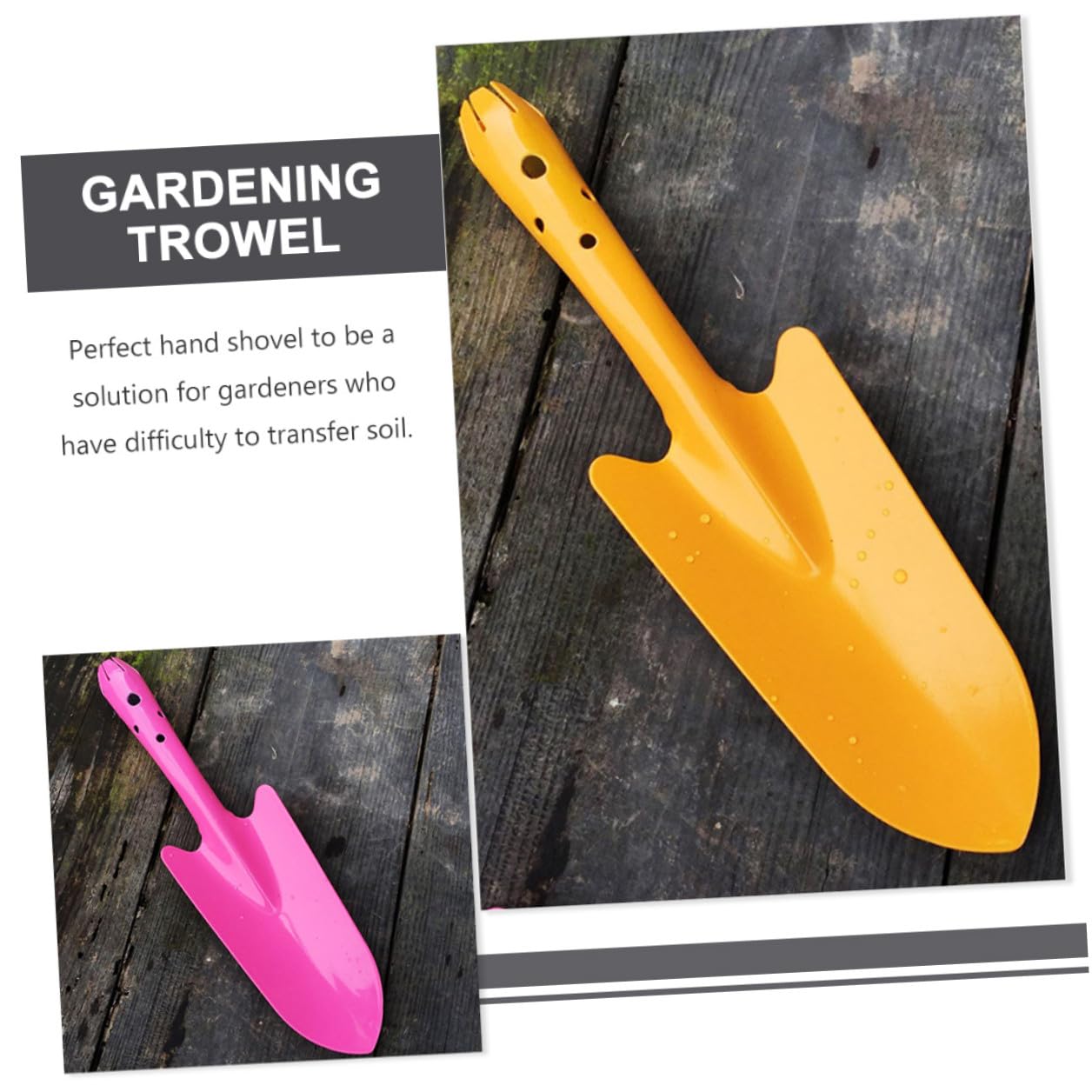 Artibetter 5 Stück Gartenschaufeln aus Eisen Tragbare Minischaufeln zum Pflanzen und Umpflanzen von Blumen und Setzlingen im Garten