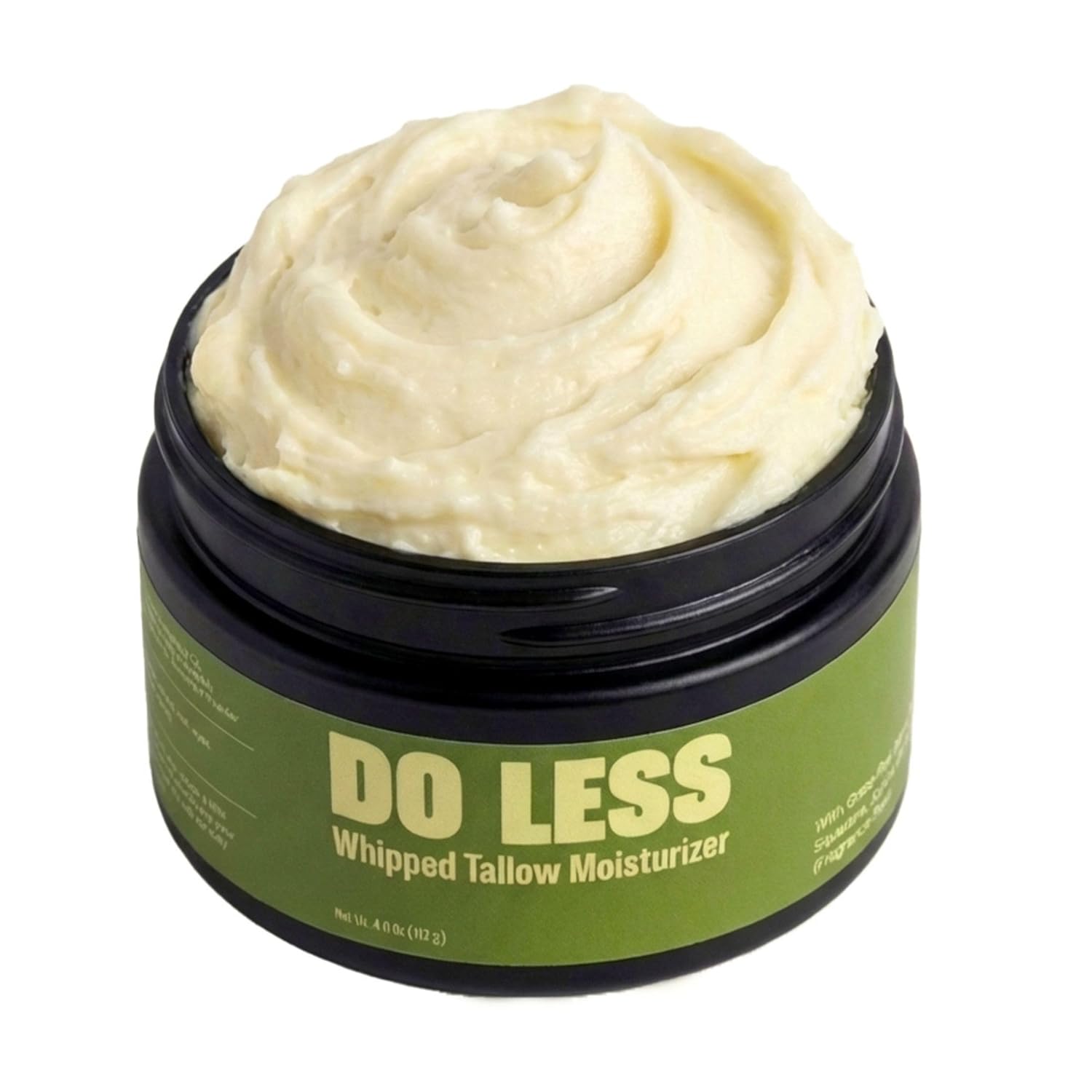 Do Less Whipped Beef Tallow Cream Face & Body – Deep Hydration for Dry, Sensitive Skin – Non-Greasy Fast Absorbing Moisturizer with Grass-Fed Beef Tallow Manuka Honey Jojoba Oil Vitamin E – 4oz
