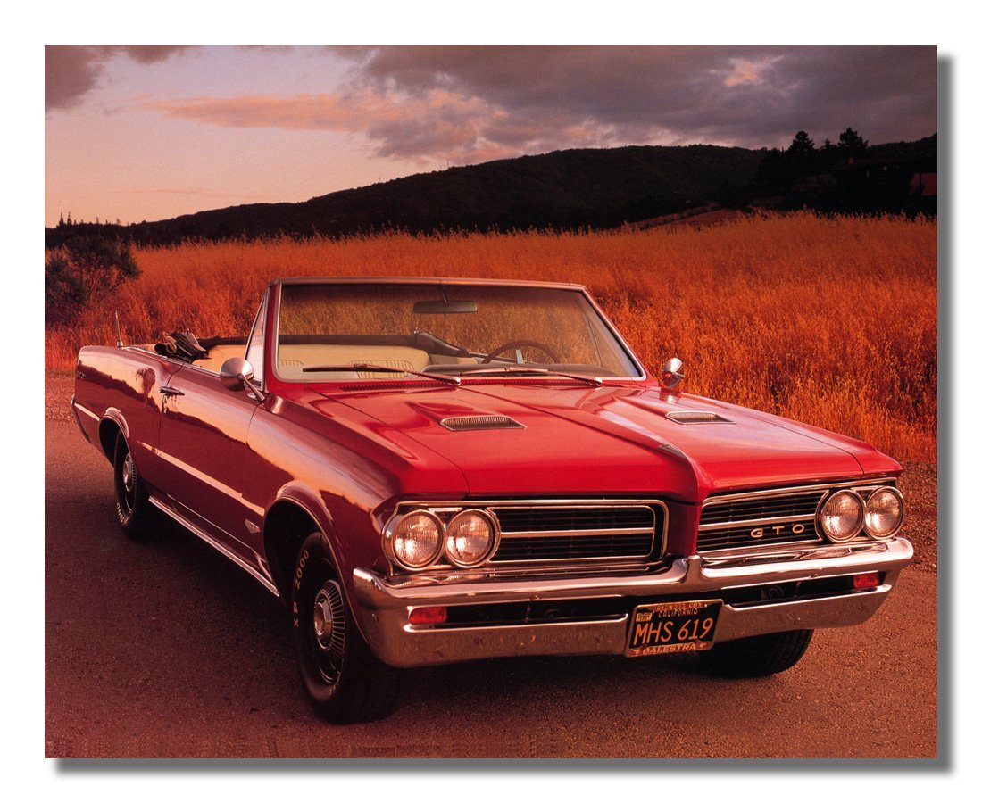 Amazon.com: 1964 Red GTO Pontiac Convertible Car Wall Picture 8x10