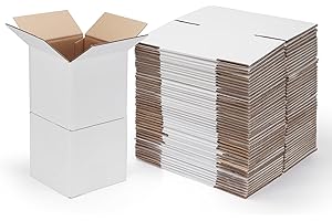 Essential 6x6x6 White Cardboard Boxes for Shipping, Storage, and Packaging