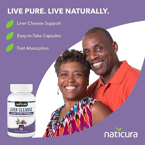 Miniatura 4 de Liver Cleanse Fórmula a base de plantas - Suplemento vegano de espectro completo con cardo mariano, vitamina C y zinc para la función hepática y el