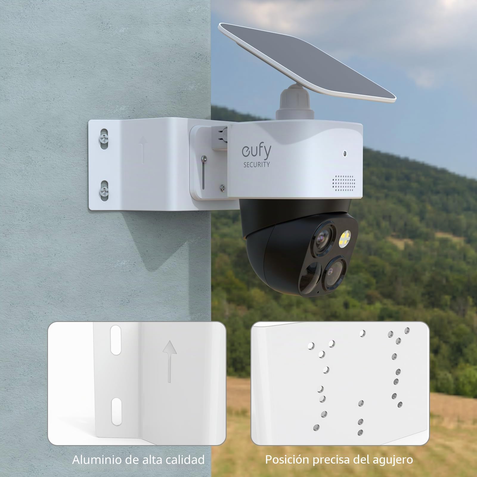 HOLACA Montaje en ángulo universal compatible con Eufy Solocam S340, Solocam E30, 4G LTE Cam S330, eufyCam E330 Professional (cámara no incluida), montaje en ángulo universal