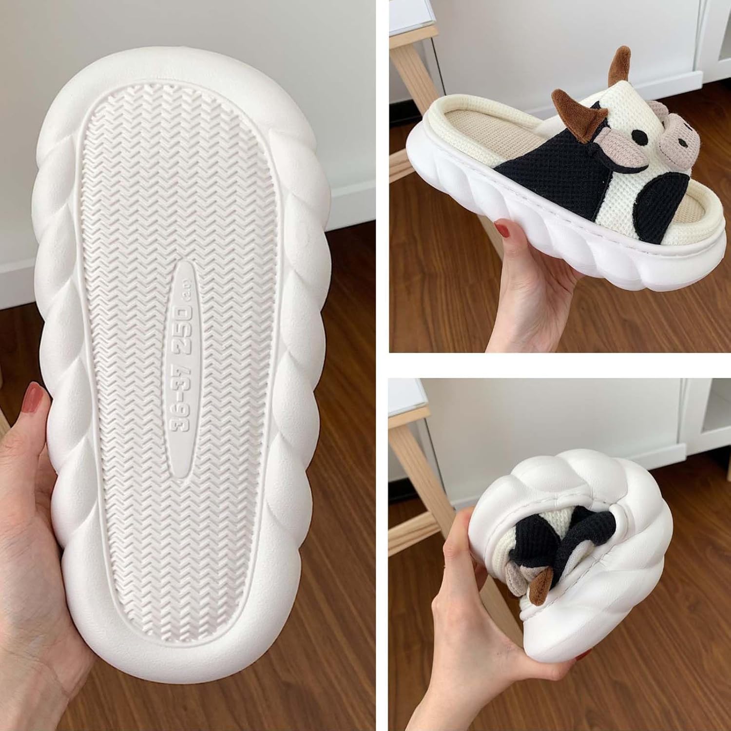 Cow Slippers Animal Slippers For Women men Indoor Outdoor House Home Bedroom Fuzzy Slipper Funny slipper Cow Stuff Gifts - Image 2