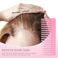 Vista 94 de Patelai Wide Tooth Comb Large Hair Detangling Comb for Curly, Wet Dry Hair, No Handle Detangler Accessories(White, Cyan)