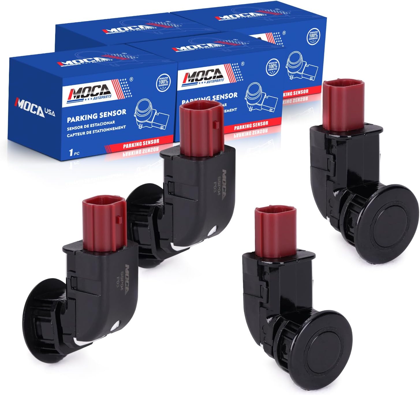 MOCA 4PCS Reverse Backup Parking Assist Sensor Compatible with 2005-2010 for Honda Odyssey 3.5L Front Rear Outer