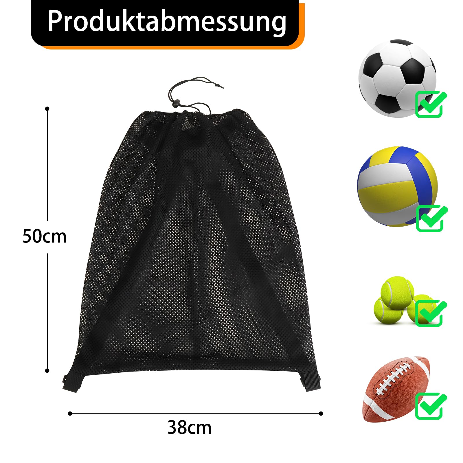 Sac De Balle En Maille Avec Sangle Sac De Ballon De Football En Maille