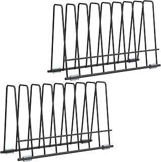 2 Pack Reusable Bags Drying Rack-Multiple Kitchen Storage Organizer for Plastic, Gallon, Snack, Sandwich Bags, Desktop Book Shelf, Dresser Storage Rack (Black)